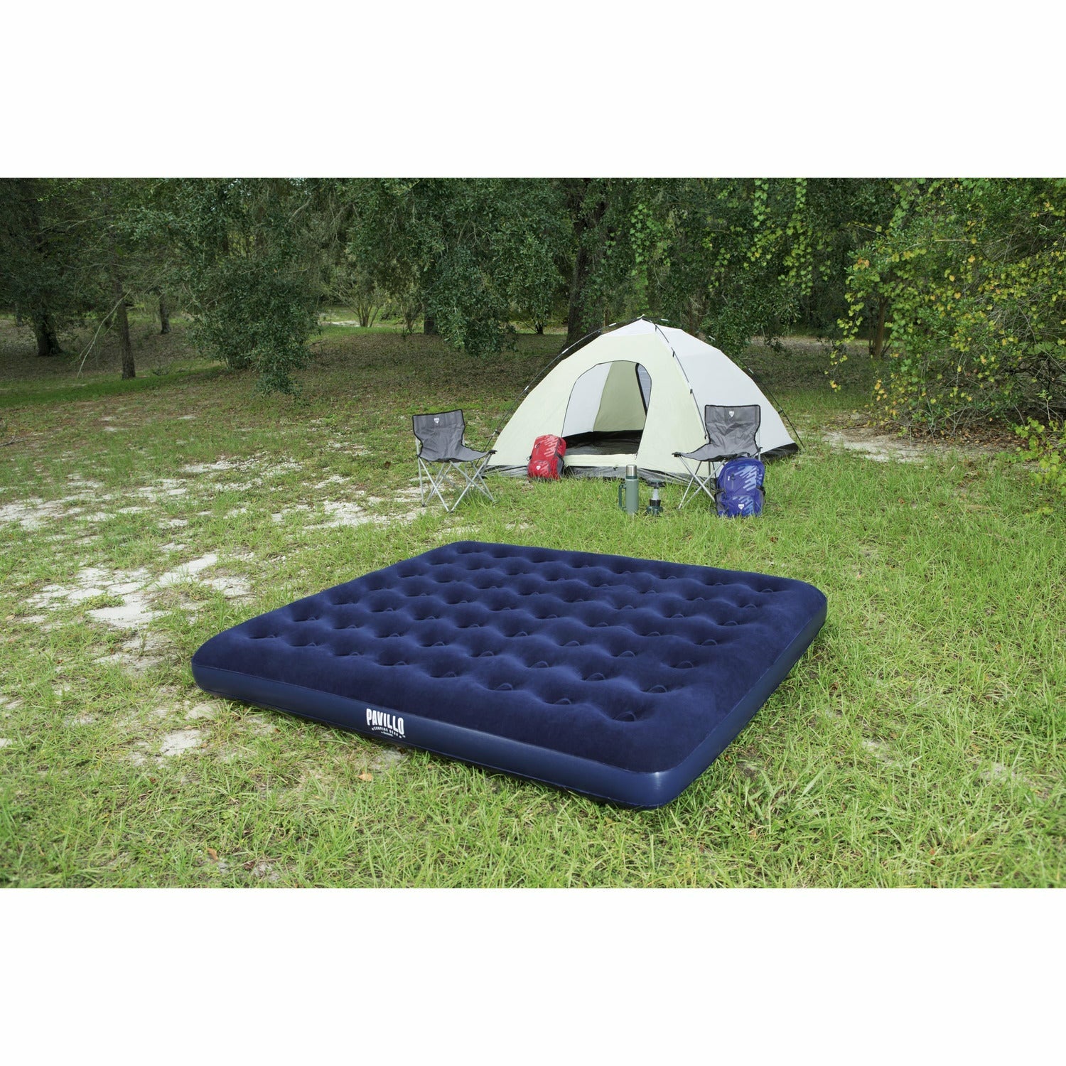 BESTWAY - Materasso Matrimoniale gonfiabile da campeggio Pavillo Blue Horizon - h22x203x183 cm